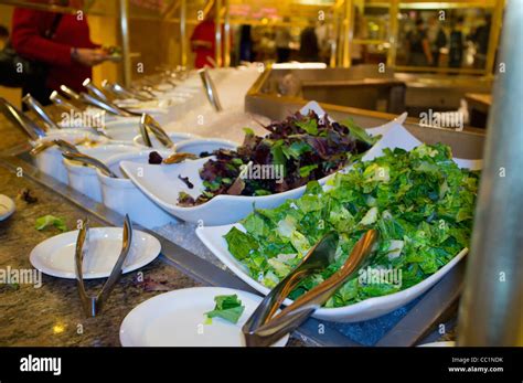 Restaurant Buffet with Salad Bar Stock Photo - Alamy