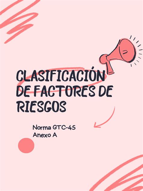 Cartilla Clasificacion De Factores De Riesgos Pdf