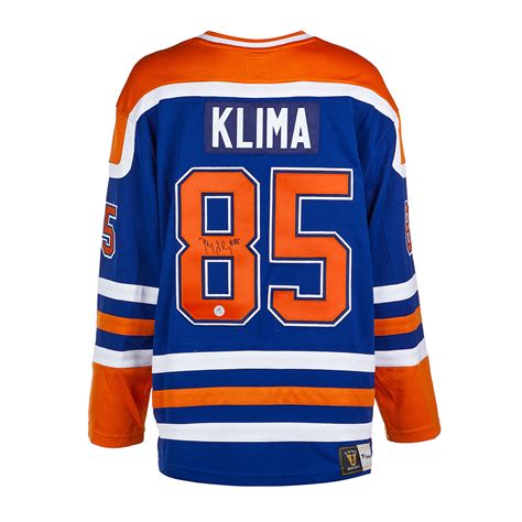 Aj Sports Petr Klima Edmonton Oilers Signed Retro Fanatics Jersey