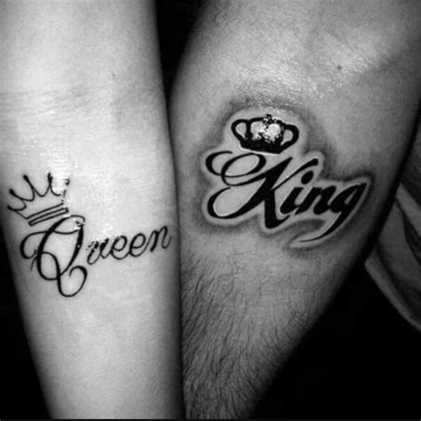 Matching King And Queen Tattoos For Couples