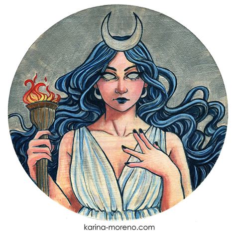 Selene Greek Goddess Of The Moon Painting PRINT 8inx10in Etsy