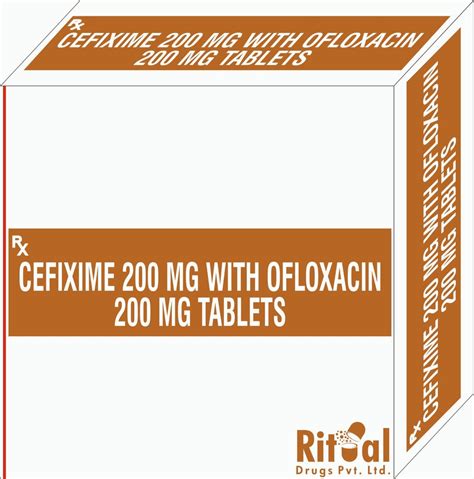 Ritual Cefixime 200 MG With Ofloxacin 200 MG Tablets Third Party