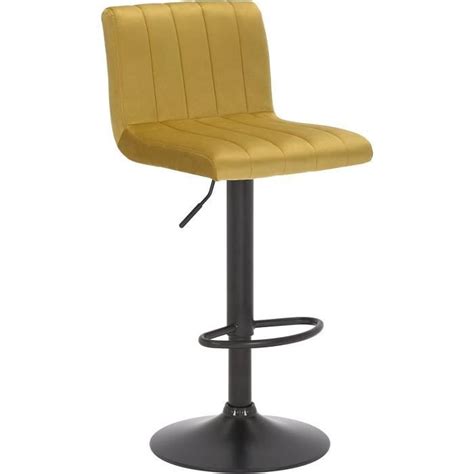 Tabouret De Bar Jamie En Velours I Chaise Haute De Bistrot Avec Repose