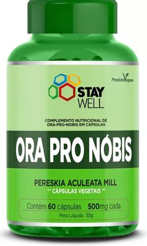 Ora Pro Nóbis 500 mg Pereskia Aculeata Fórmula avanzada con cápsulas