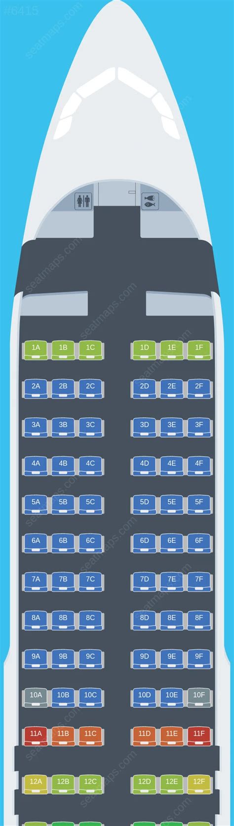 Seat map of Air India Airbus A320 aircraft