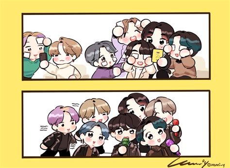 베니🐰💜 On Twitter Bts Chibi Bts Fanart Bts Drawings