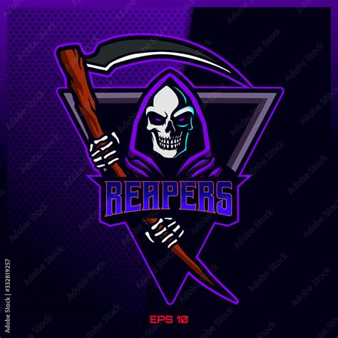 Purple Reapers one Schiete esport and sport mascot logo design in modern illustration concept ...