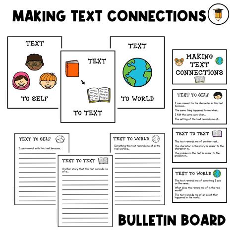 Making Text Connections Bulletin Board Display Reading And Etsy