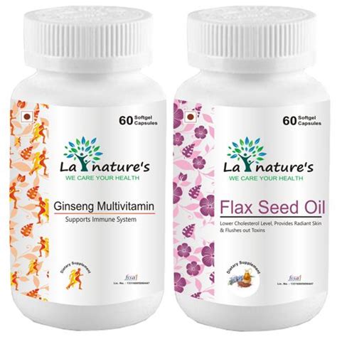 La Nature S Ginseng Multivitamin Flax Seed Oil Capsule Multivitamin Flaxseed Oil Flax Seed