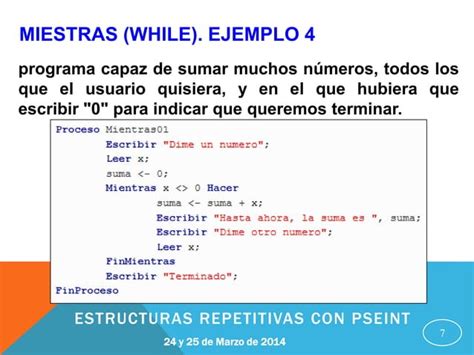 Estructuras Repetitivas Con Pseint Parte Ppt