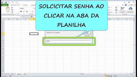 Senha Excel Para Exibir Aba De Planilha Ao Clicar Na Guia Youtube Hot