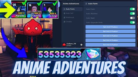 New Roblox Anime Adventures Hack Script Gui Auto Farm Infinite