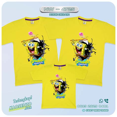 Jual Baju Kaos Couple Keluarga Spongebob Keren Kaos Spongebob Terbaru