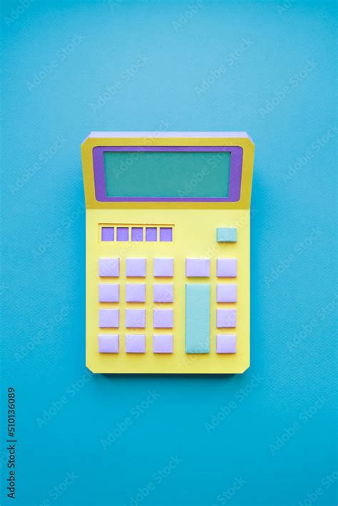 Papercraft vintage calculator Stock Photo | Adobe Stock