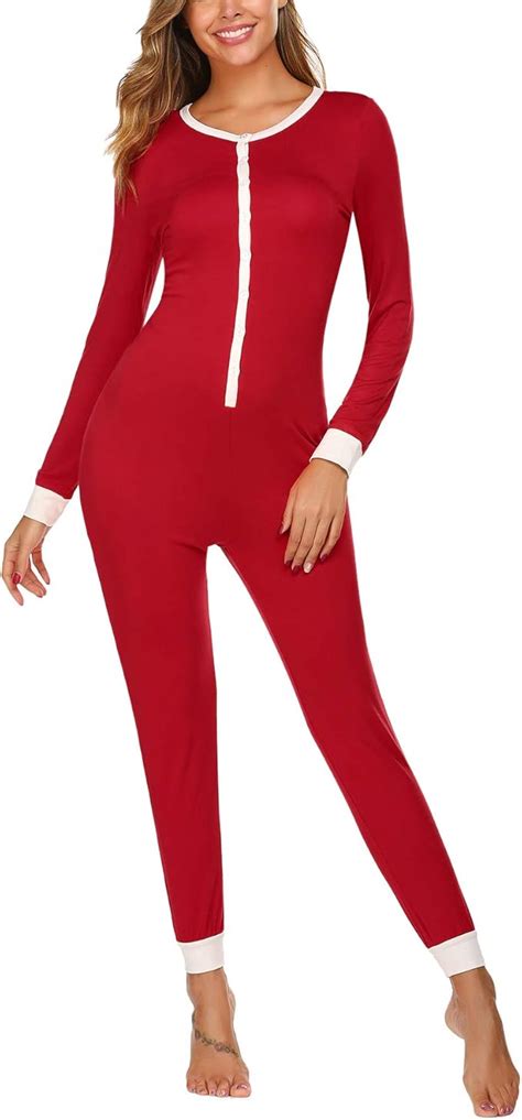 Schlafoverall Damen Einteiler Lang Schlafanzug Warm Onesie Winter