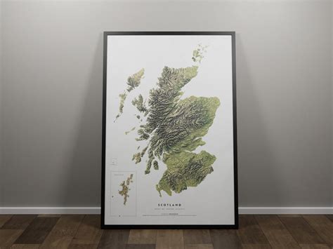 Scotland Topographic Map Map Of Scotland Scotland Decor Scotland