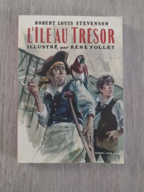 L ÎLE AU TRÉSOR De Stevenson Illustré Par René Follet Roman Aire