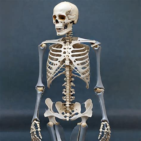 Premium Photo Human Skeleton Black Background Ai Generated