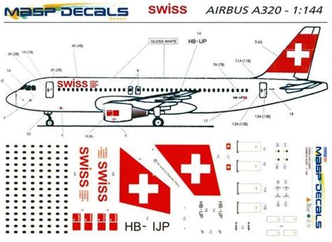 1 144 Decal Airbus A320 Swiss HB IJP Kaufen Auf Ricardo