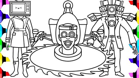 Skibidi Toilet Tv Woman Titancameraman Coloring Pages How To