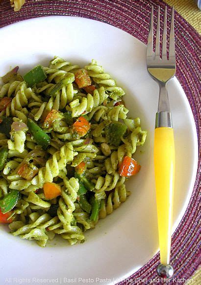 The Chef And Her Kitchen Basil Pesto With Spiral Pasta