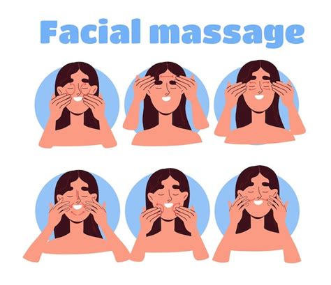 Ensemble De Massage Du Visage Soins De Beauté De La Peau Et Procédures