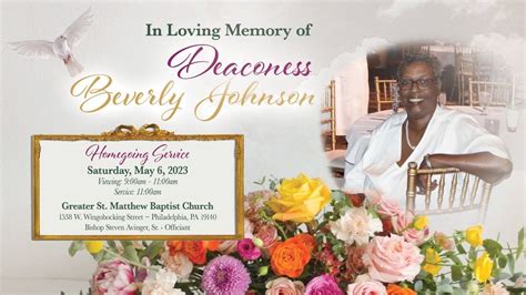 Homegoing Celebration For Deaconess Beverly Johnson Youtube