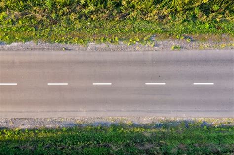 Premium Photo Asphalt Road View From Above Drone Shooting