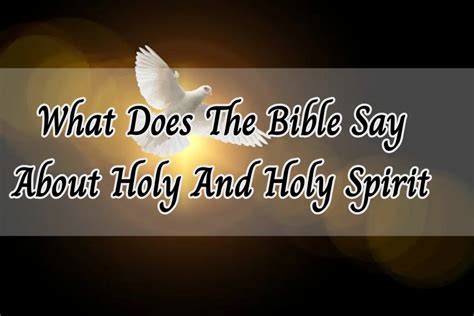 Top 20 Bible Verses About Holiness And Holy Spirit Kjv