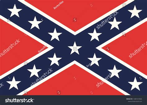 Confederate States America Flag Historical National Stock Illustration ...