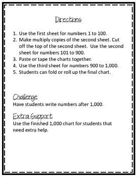 Blank 1,000 Chart by Kiki's Kubby | Teachers Pay Teachers