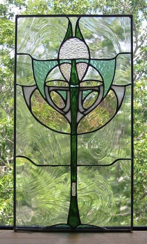 Art Deco Stained Glass Window Panel FREE by StainedGlassCountry