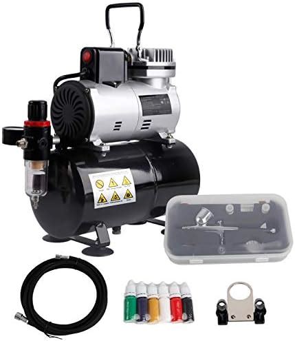 TIMBERTECH ABPST08K Airbrush Kompressor Komplett Set mit Aufgerüstet