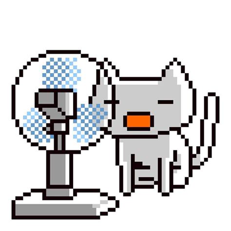 Pixel Art Design Cute Cat Icon