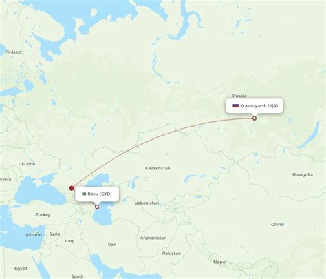 Flights From Baku To Krasnojarsk GYD To KJA Flight Routes