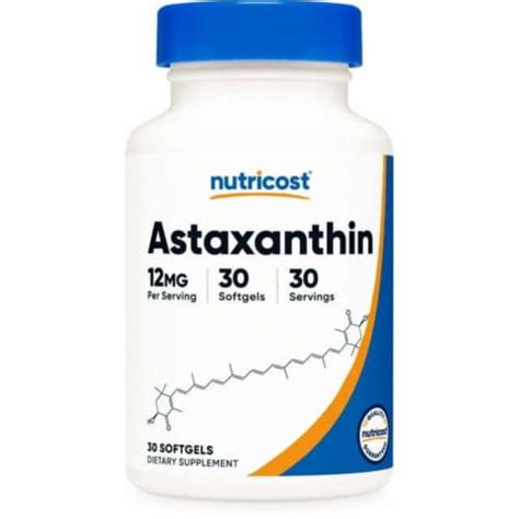 Esupplements Llc Nutricost Astaxanthin 12mg Gluten Free And Non Gmo 30 Ct Kroger