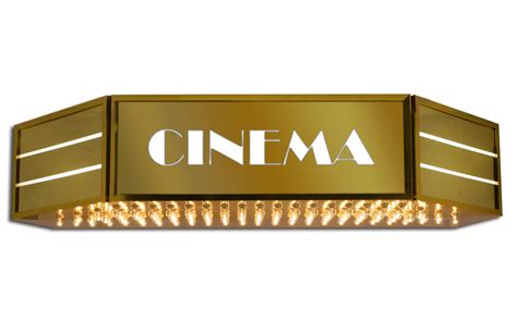 Hollywood Cinema Identity Lighted Marquee Sign Home Theater Mart