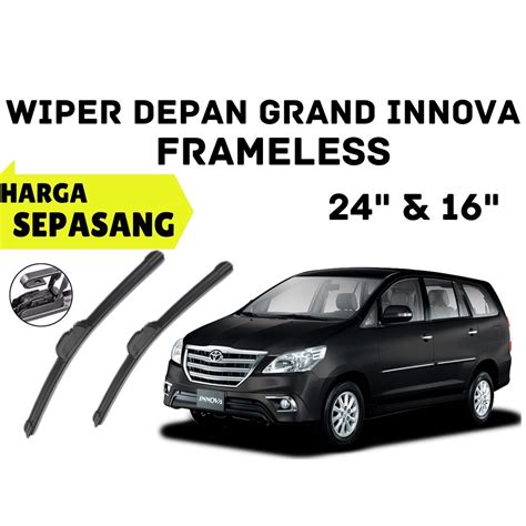 Jual PAKET WIPER WIFER FRAMELESS DEPAN SEPASANG TOYOTA KIJANG GRAND NEW