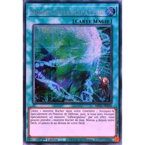 Carte YU GI OH MP21 FR234 Signes Inflexcipateur Prismatic Secret Rare