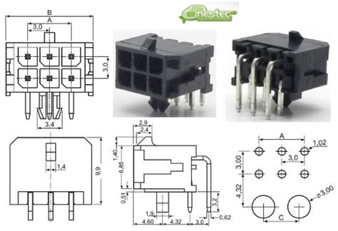 Conector Macho Js Graus Micro Fit Vias X Cinestec