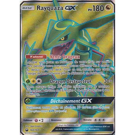 Rayquaza Gx Pv180 Full Art Holo SL7 Tempête Celeste SL7 Tempete