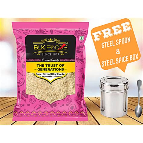 Buy BLK Foods Compounded Asafoetida Super Strong Hing Powder Online At