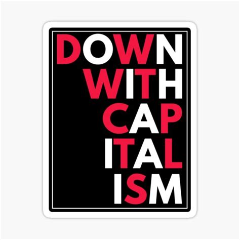 Stickers Anticapitalism Leftist Marxist Communist Boom Capitalism