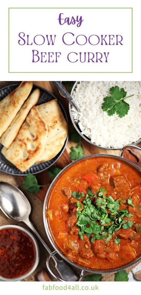 Easy Slow Cooker Beef Curry - Fab Food 4 All