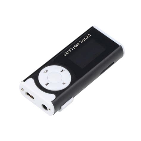 Mini Usb Clip Mp3 Media Player Lcd Screen Support 16gb Tf Led Light