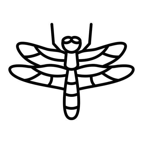 Dragonfly Line Icon 10554006 Vector Art at Vecteezy