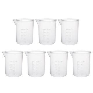 Pcs Clear Measuring Cup Labs Pp Plastic Graduated Beakers Ml