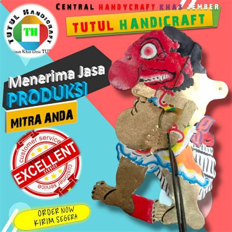 Jual WAYANG KULIT MINI 30 CM TOKOH BUTO TERONG KUALITAS PREMIUM SUPER