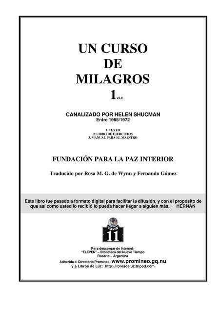 Un Curso De Milagros Roger E Mendoza UDocz