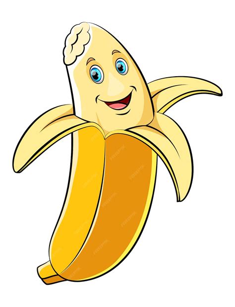Desenho Da Bananinha - Personagem de desenho animado de banana feliz | Vetor Premium